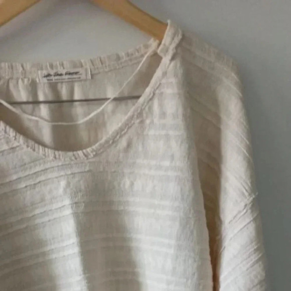 Free People We The Free Calissa Hacci Cream Long Sleeve Crop Top Size S - Picture 8 of 10